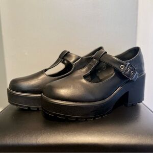 Nasty Gal Black Platform Mary Jane Shoes